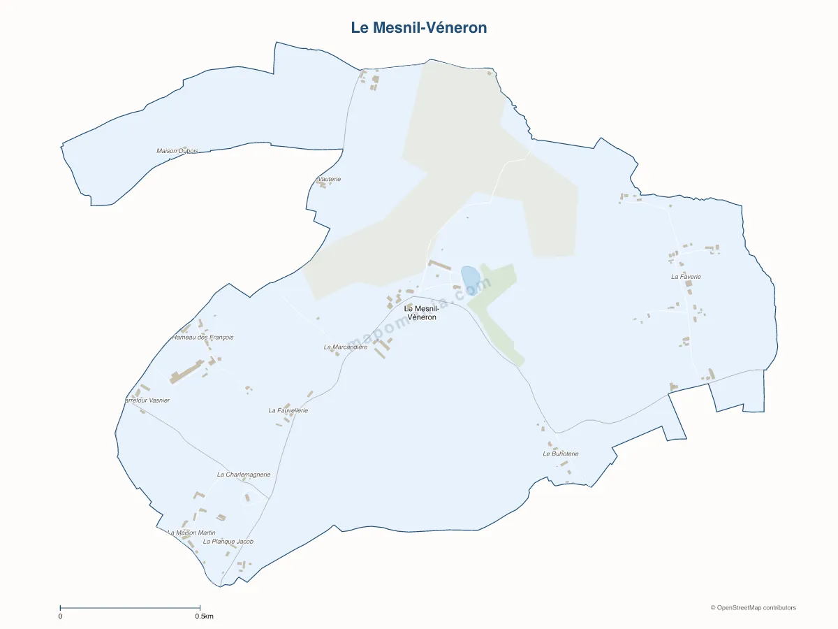 Carte de Le Mesnil-Véneron à personnaliser