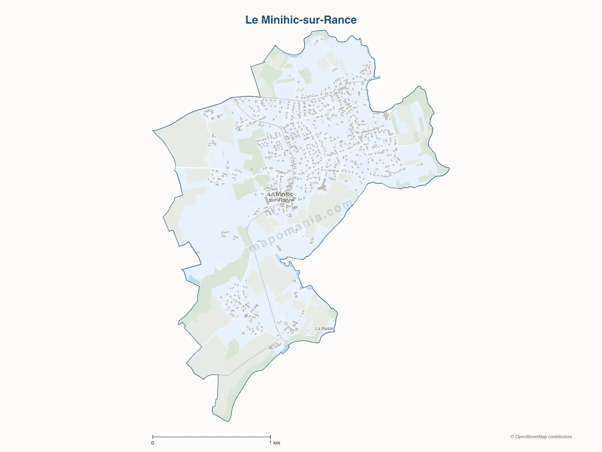 Carte de Le Minihic-sur-Rance à personnaliser