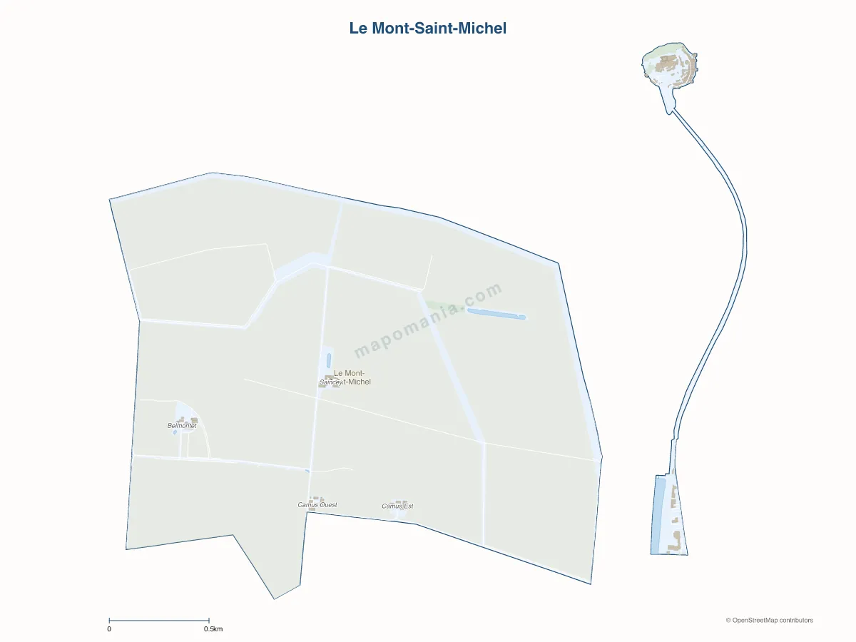 Carte de Le Mont-Saint-Michel à personnaliser