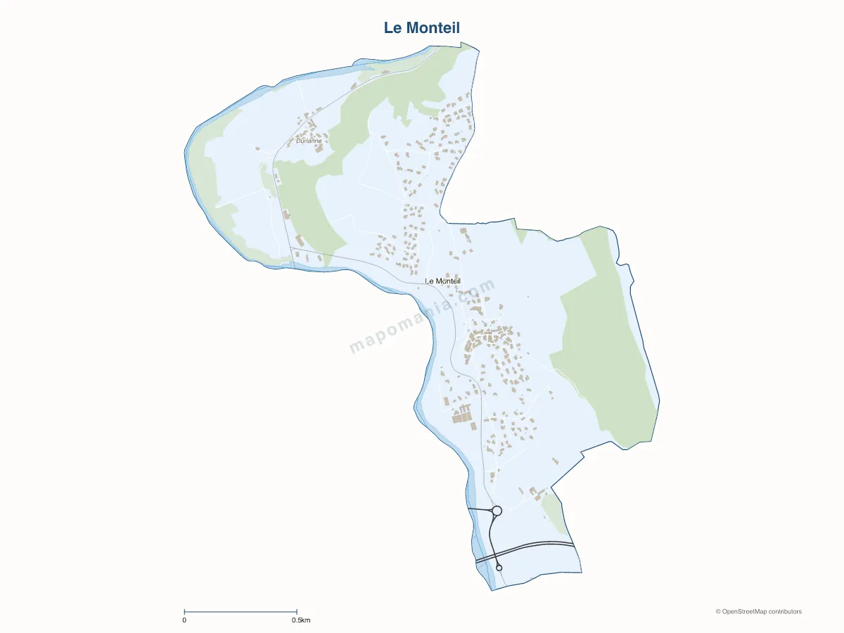 Carte de Le Monteil à personnaliser