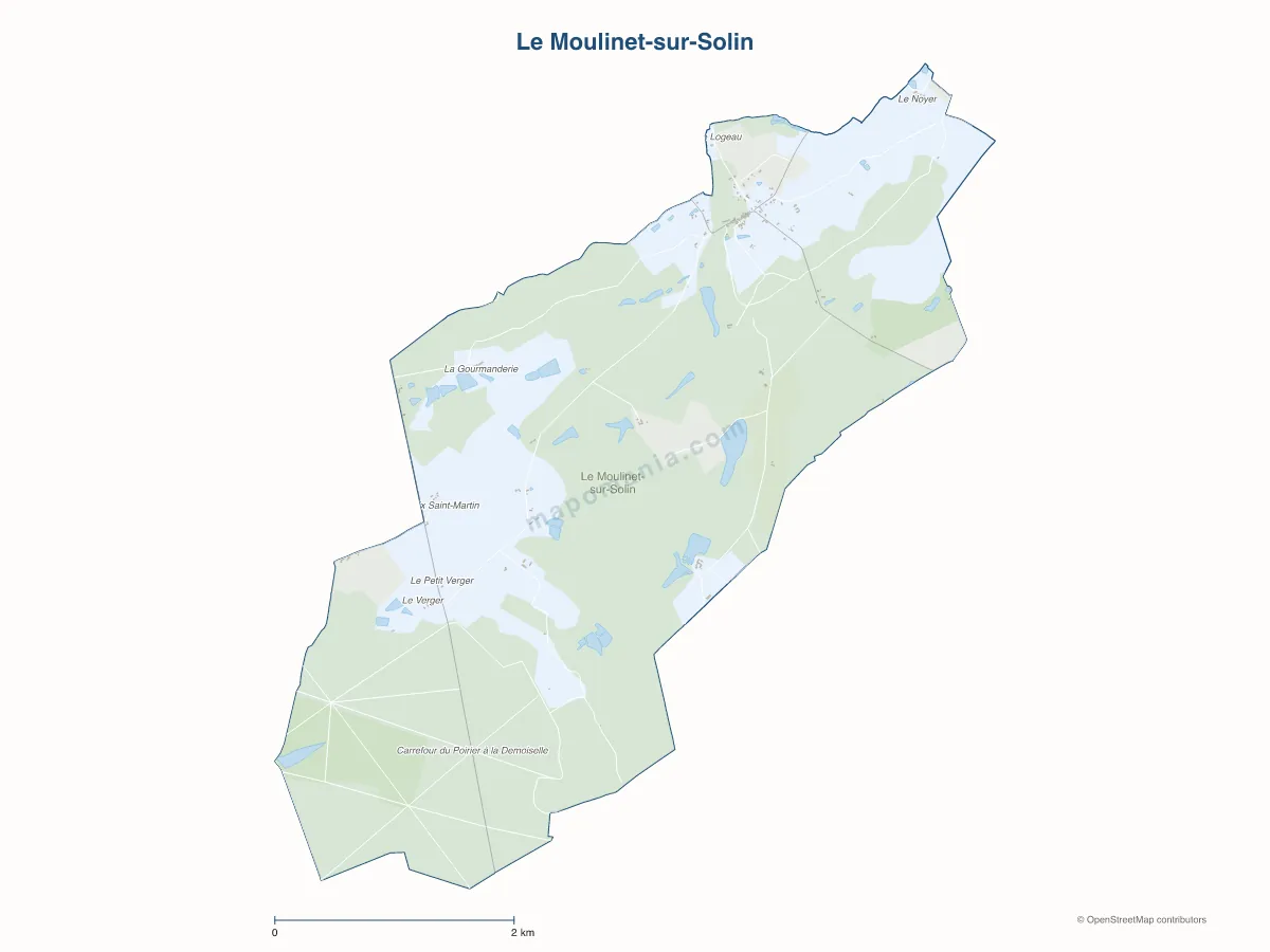 Carte de Le Moulinet-sur-Solin à personnaliser