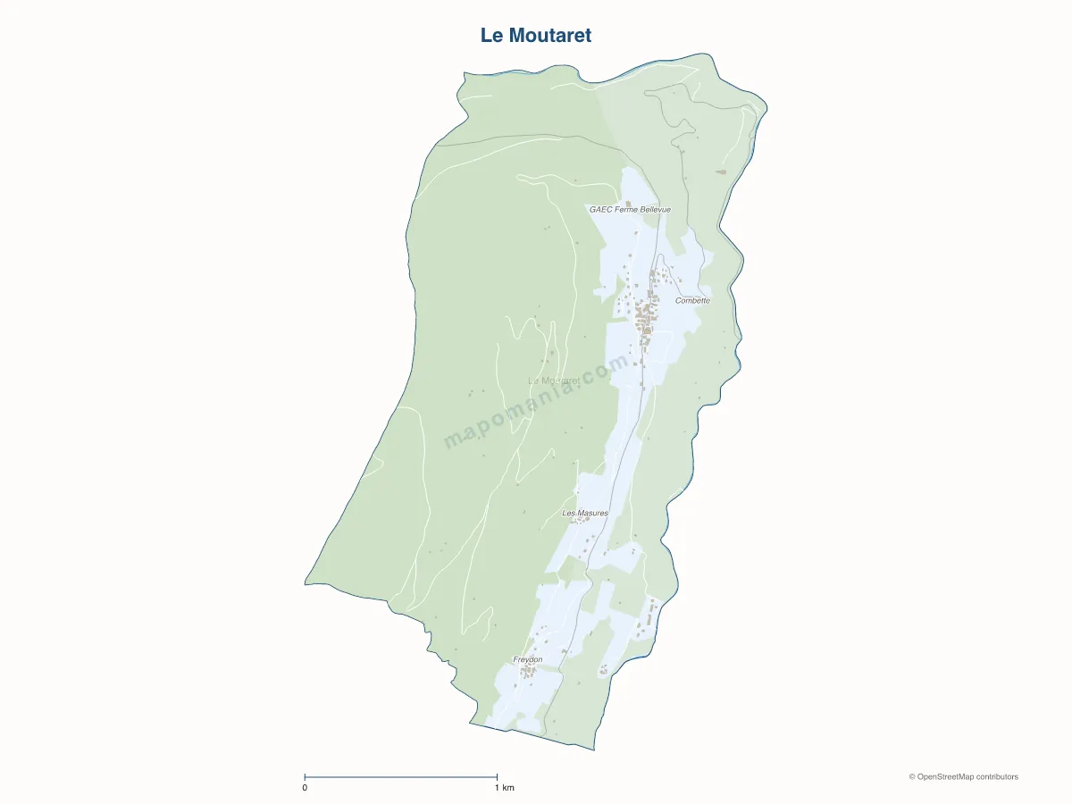 Carte de Le Moutaret à personnaliser