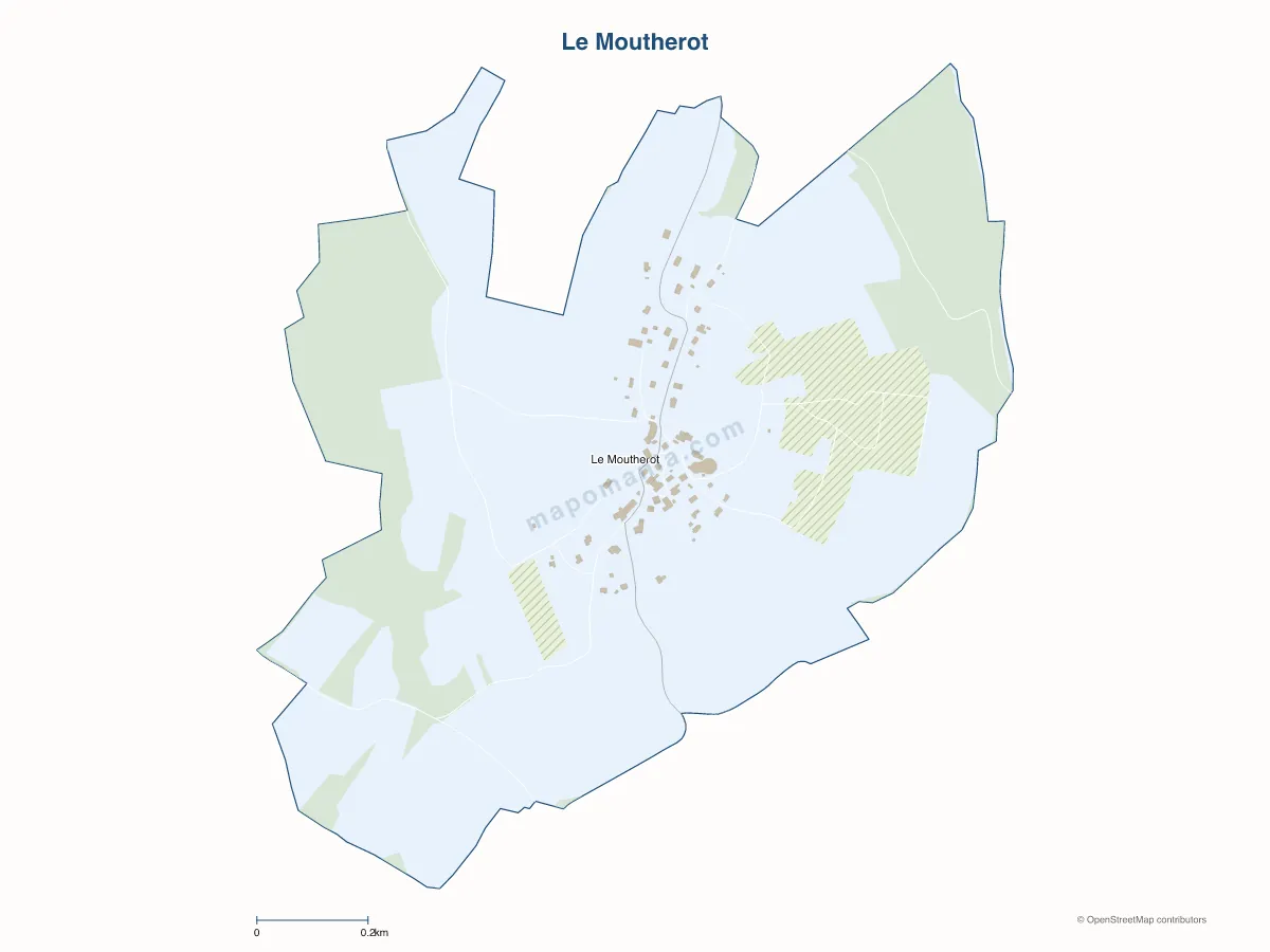 Carte de Le Moutherot à personnaliser