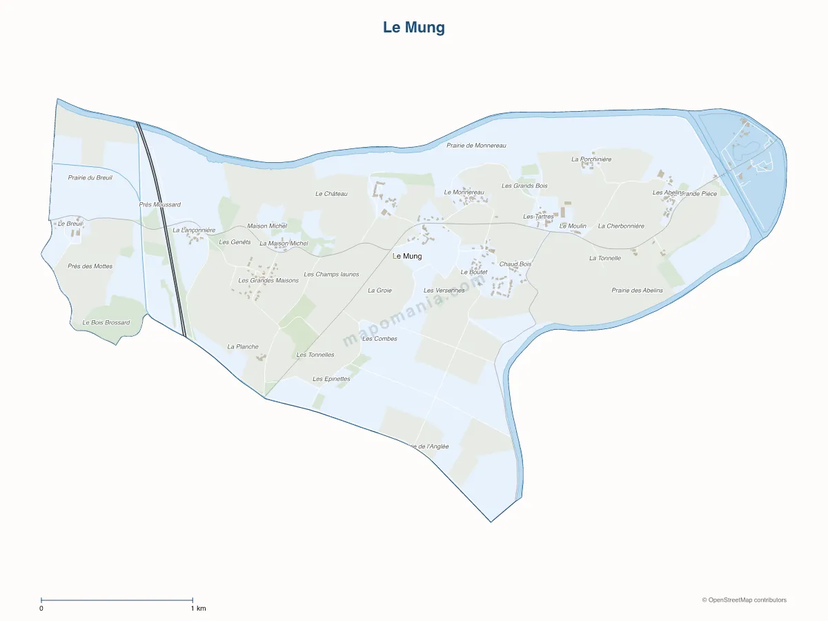 Carte de Le Mung à personnaliser