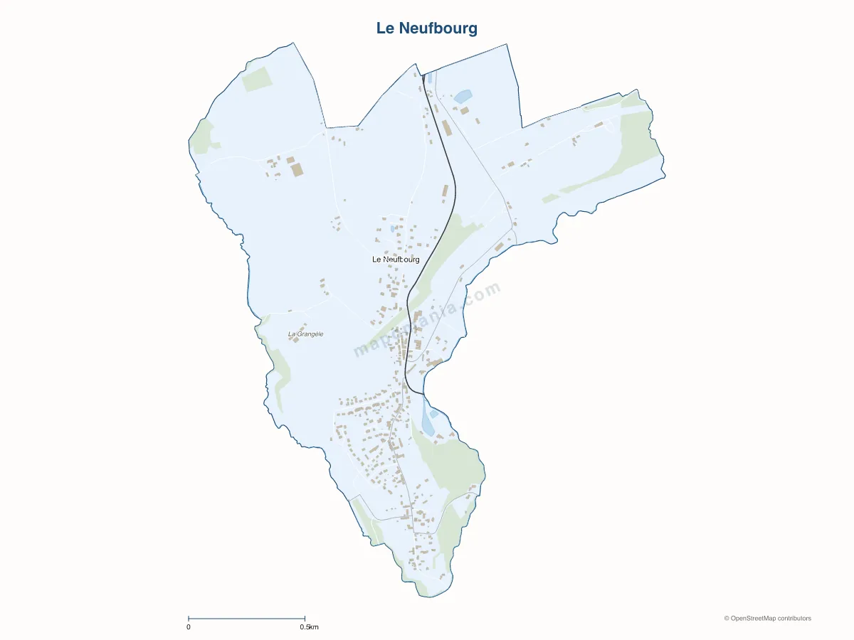 Carte de Le Neufbourg à personnaliser