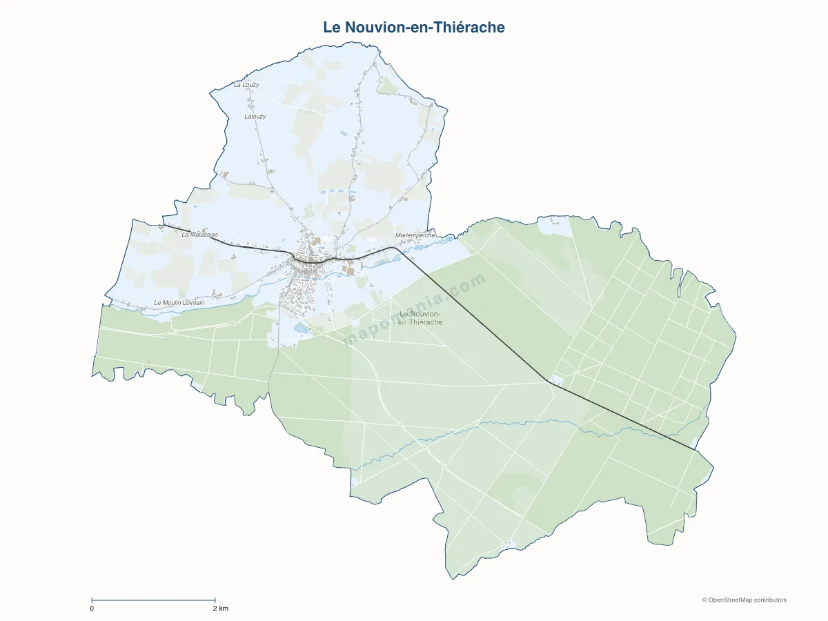 Carte de Le Nouvion-en-Thiérache à personnaliser