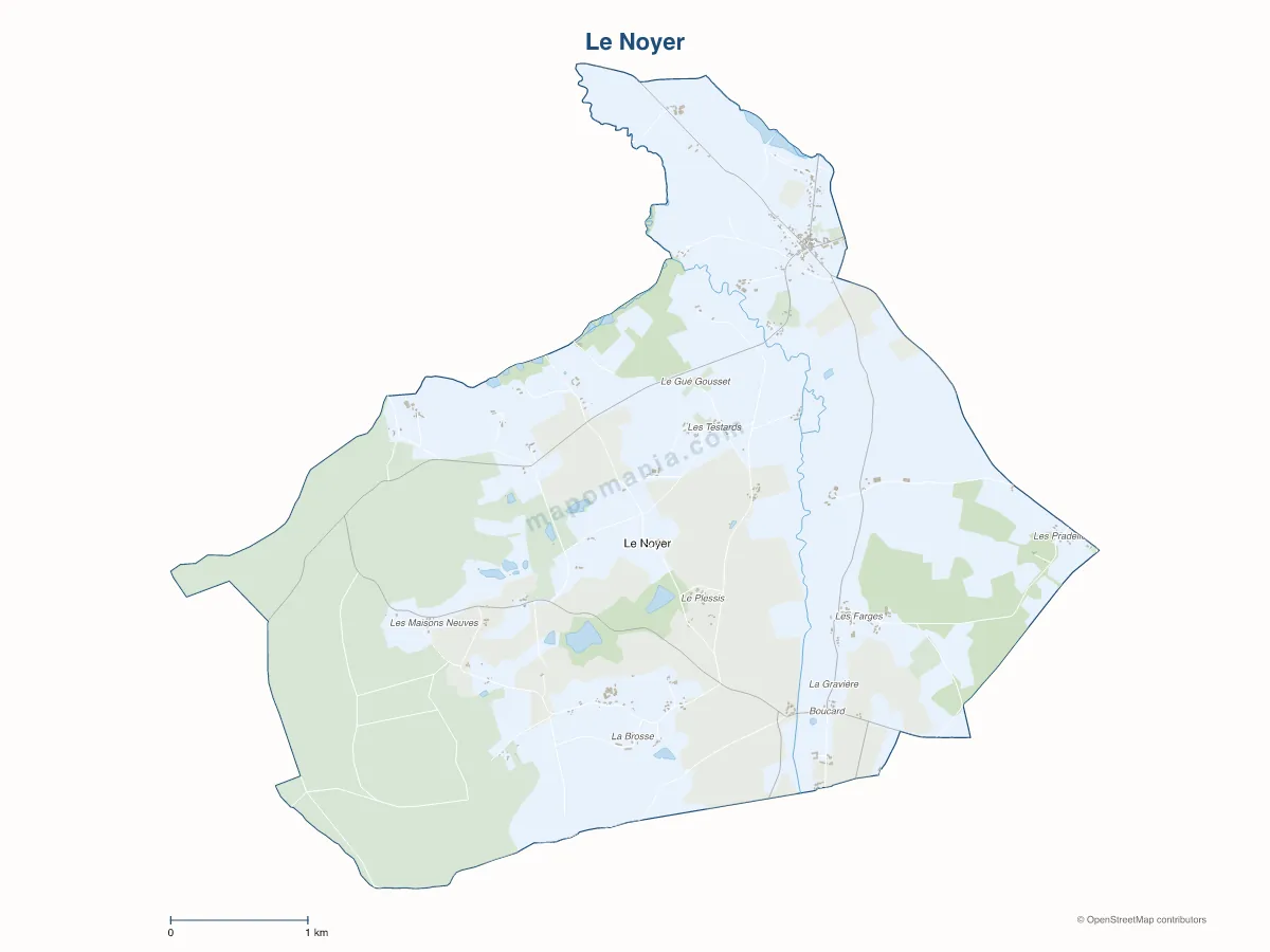 Carte de Le Noyer à personnaliser