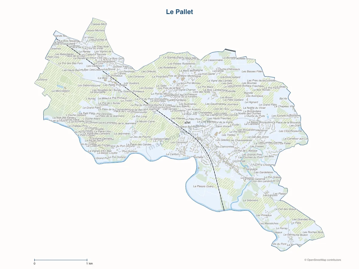 Carte de Le Pallet à personnaliser