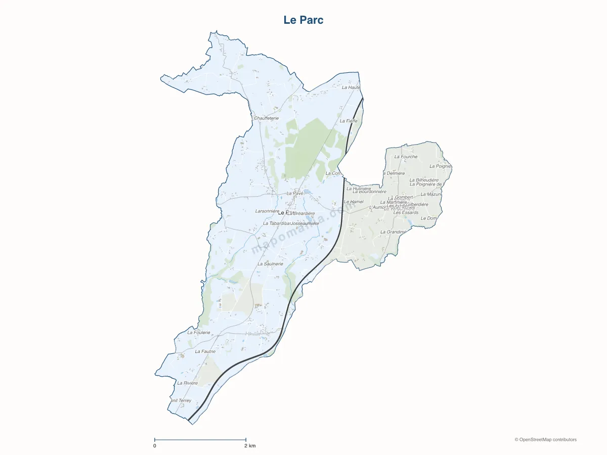 Carte de Le Parc à personnaliser