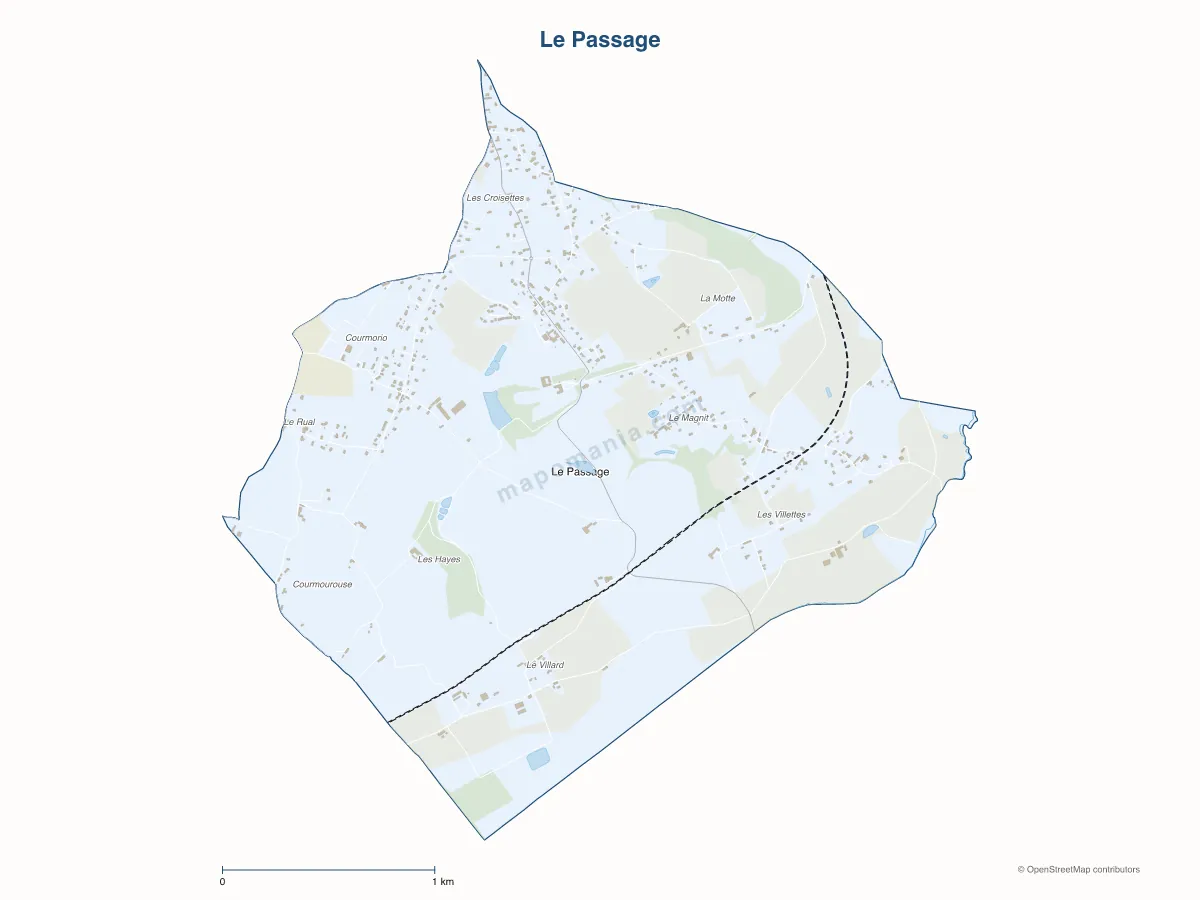 Carte de Le Passage à personnaliser