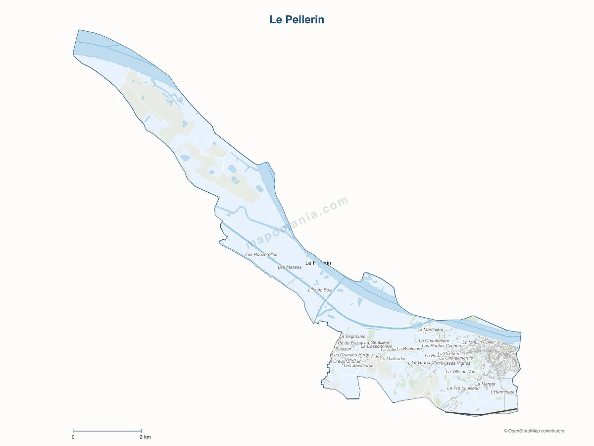 Carte de Le Pellerin à personnaliser