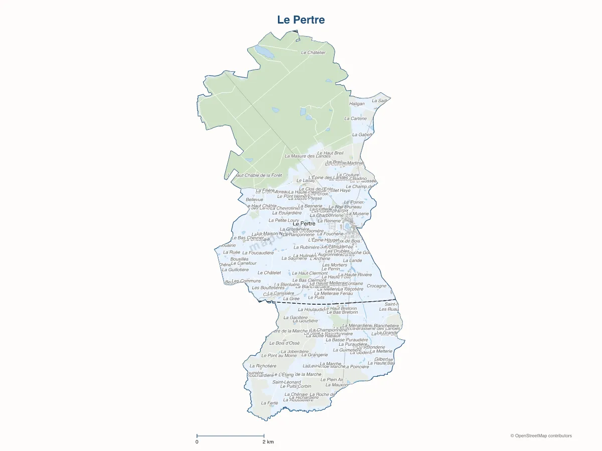 Carte de Le Pertre à personnaliser