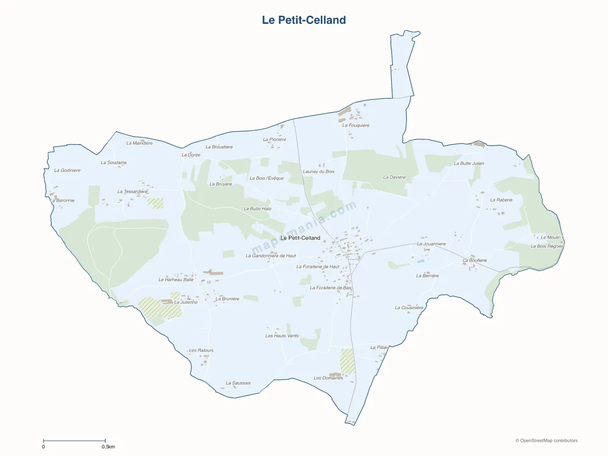 Carte de Le Petit-Celland à personnaliser