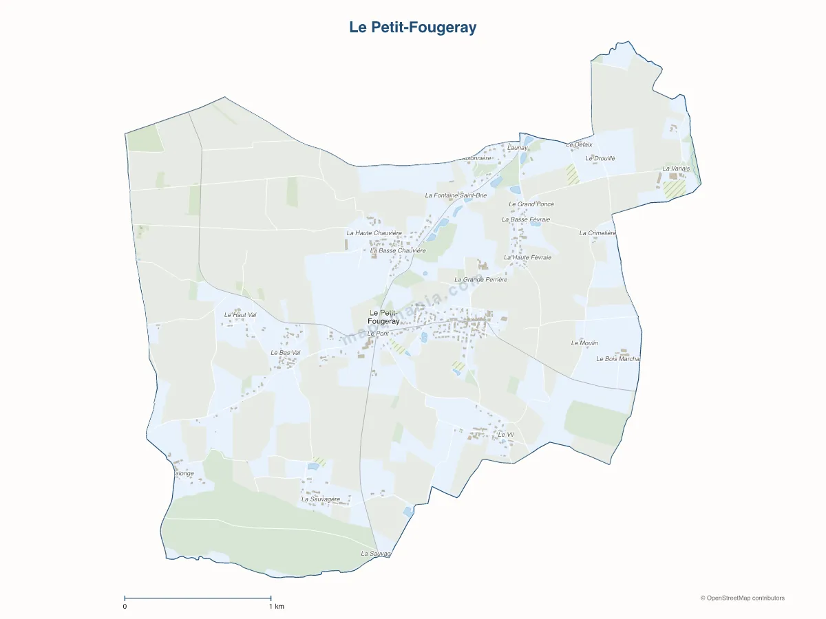 Carte de Le Petit-Fougeray à personnaliser