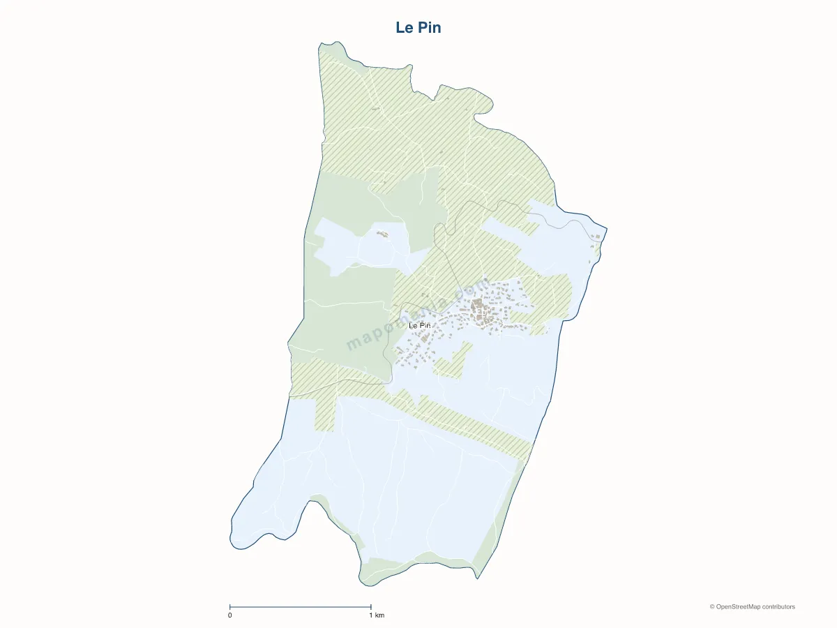 Carte de Le Pin à personnaliser