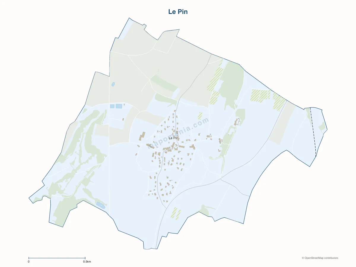 Carte de Le Pin à personnaliser