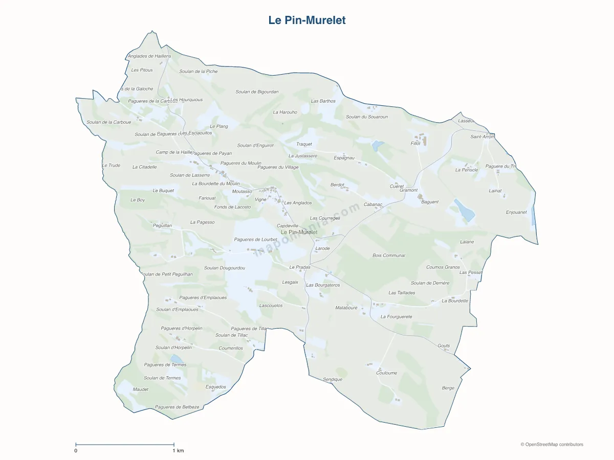 Carte de Le Pin-Murelet à personnaliser