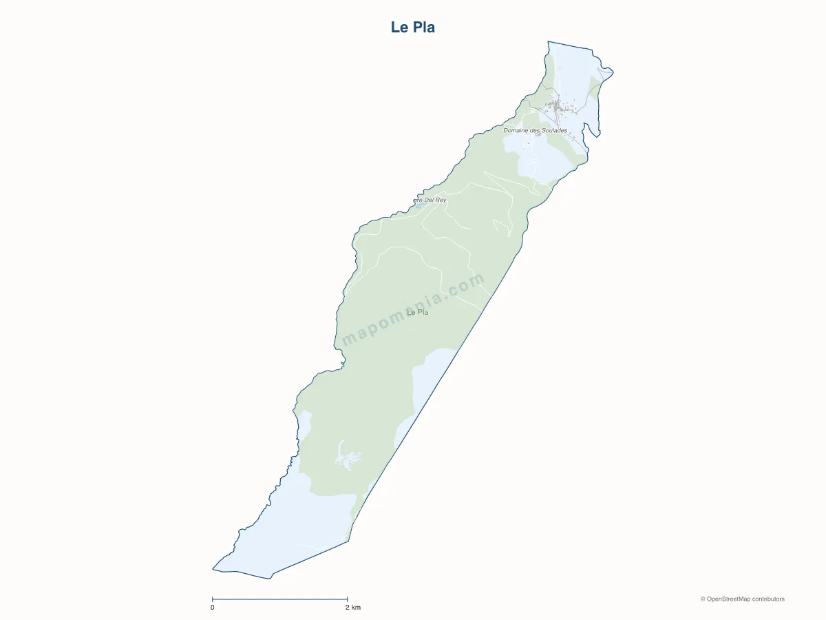 Carte de Le Pla à personnaliser