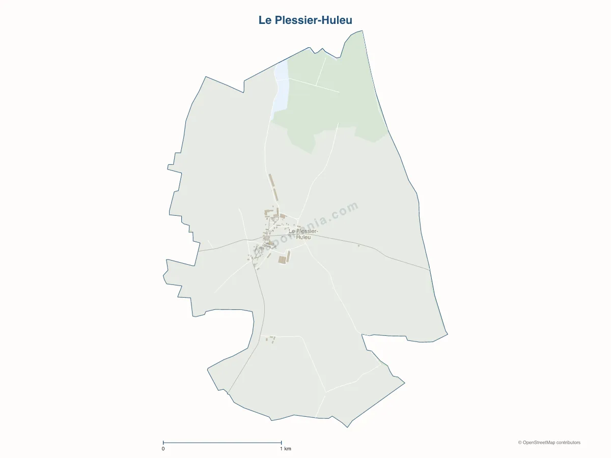 Carte de Le Plessier-Huleu à personnaliser