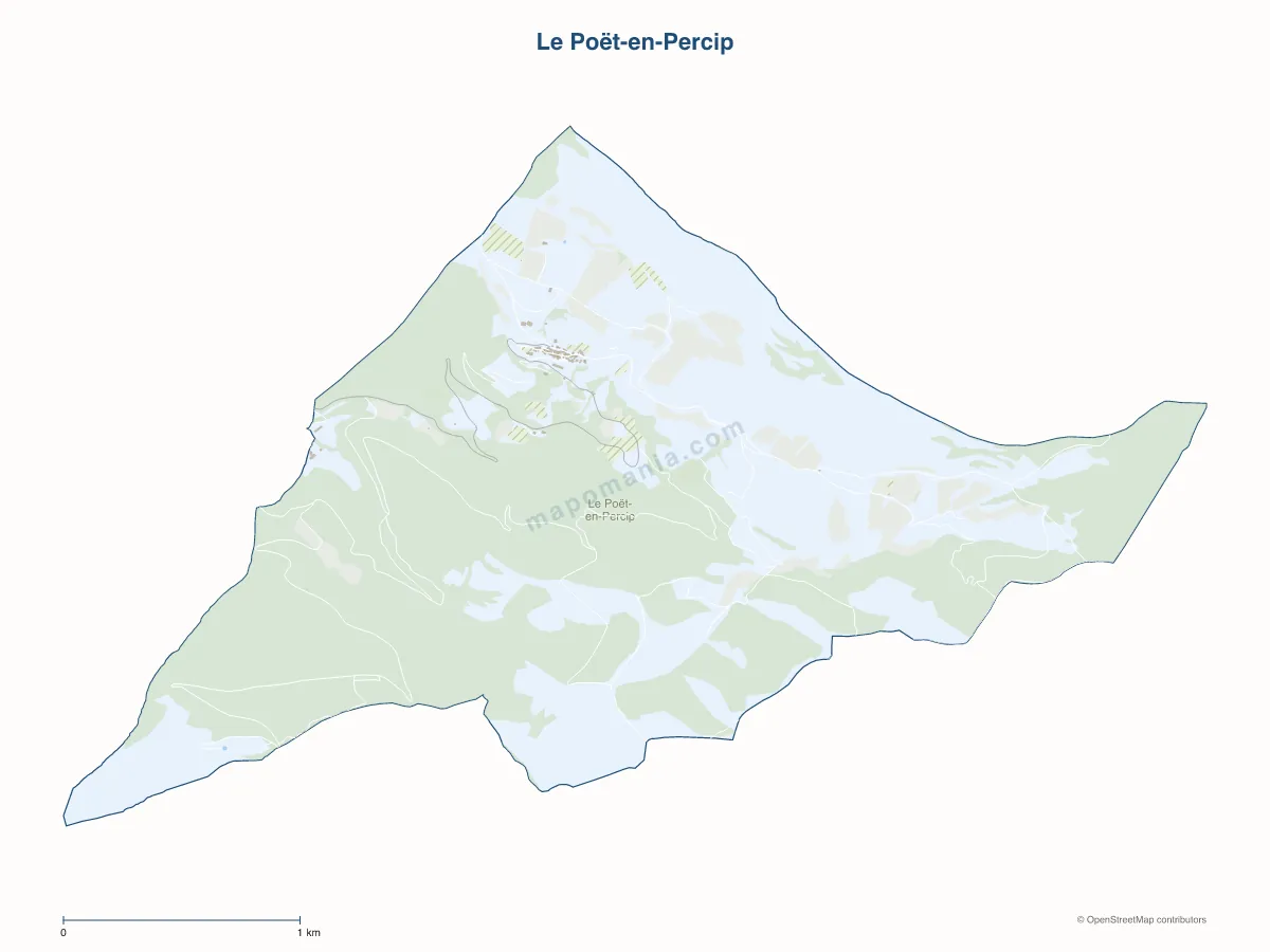 Carte de Le Poët-en-Percip à personnaliser
