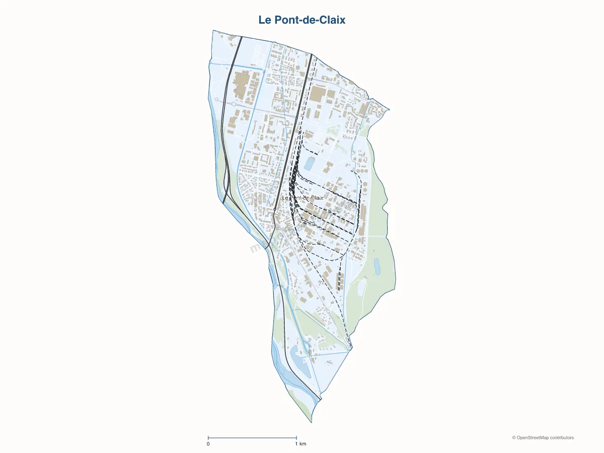 Carte de Le Pont-de-Claix à personnaliser