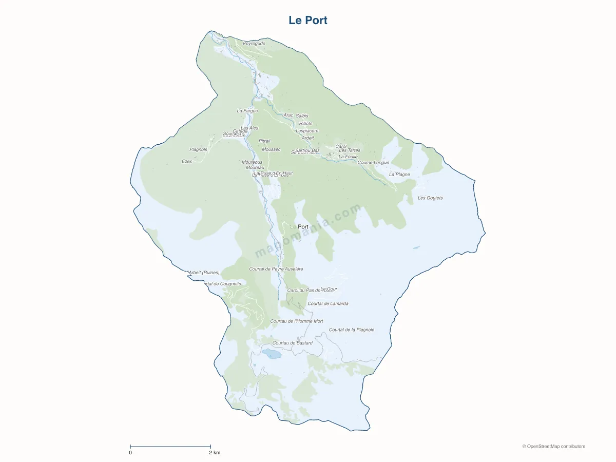 Carte de Le Port à personnaliser