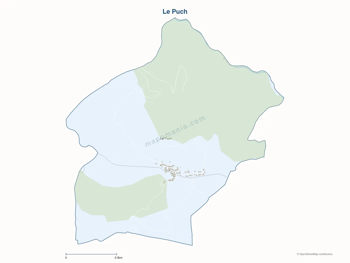 Carte de Le Puch à personnaliser