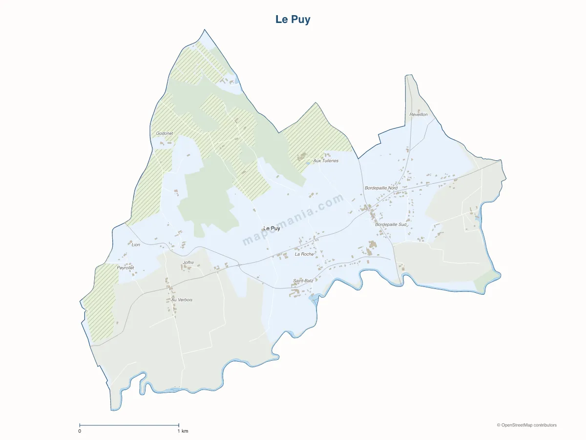 Carte de Le Puy à personnaliser
