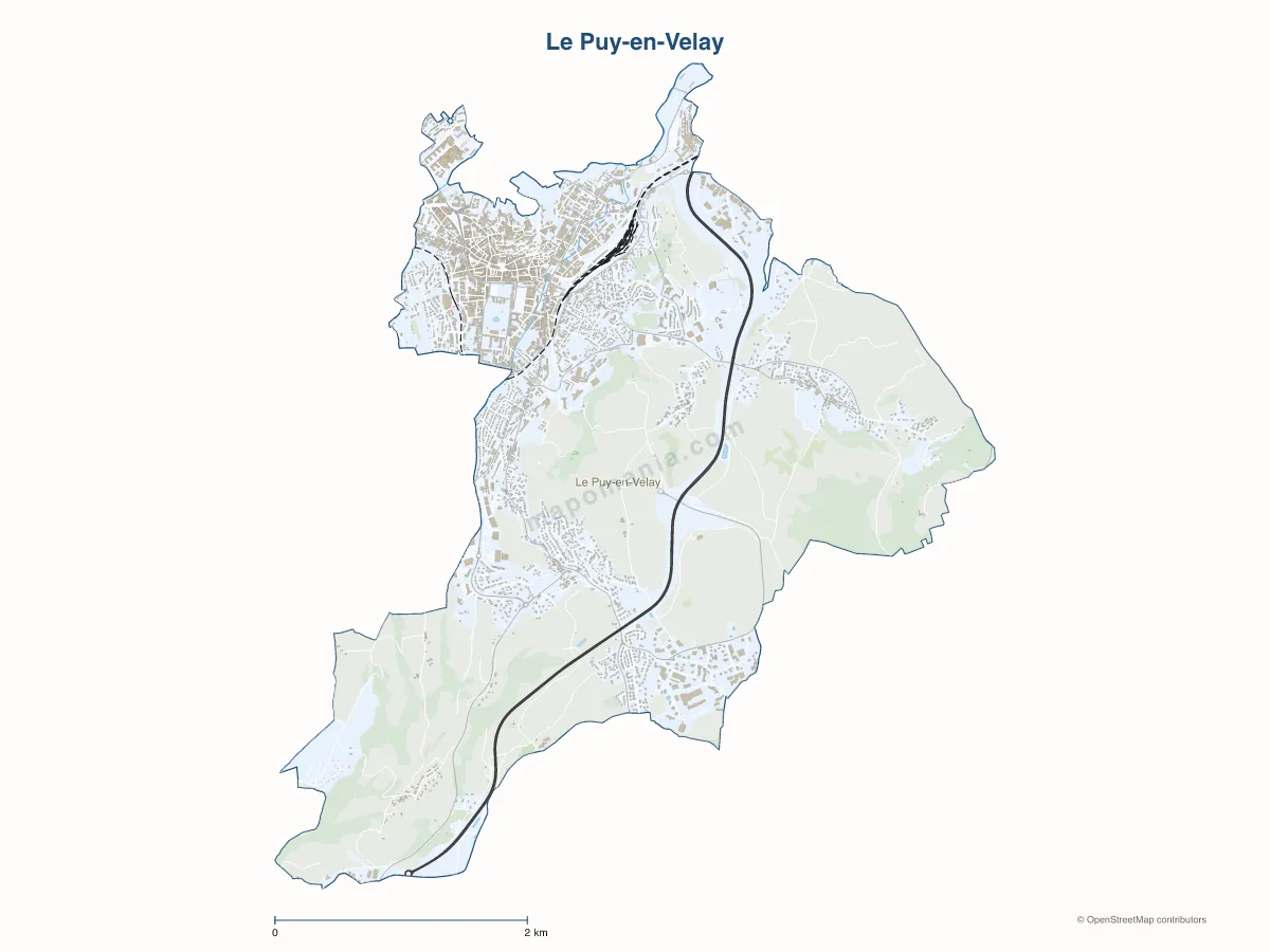 Carte de Le Puy-en-Velay à personnaliser