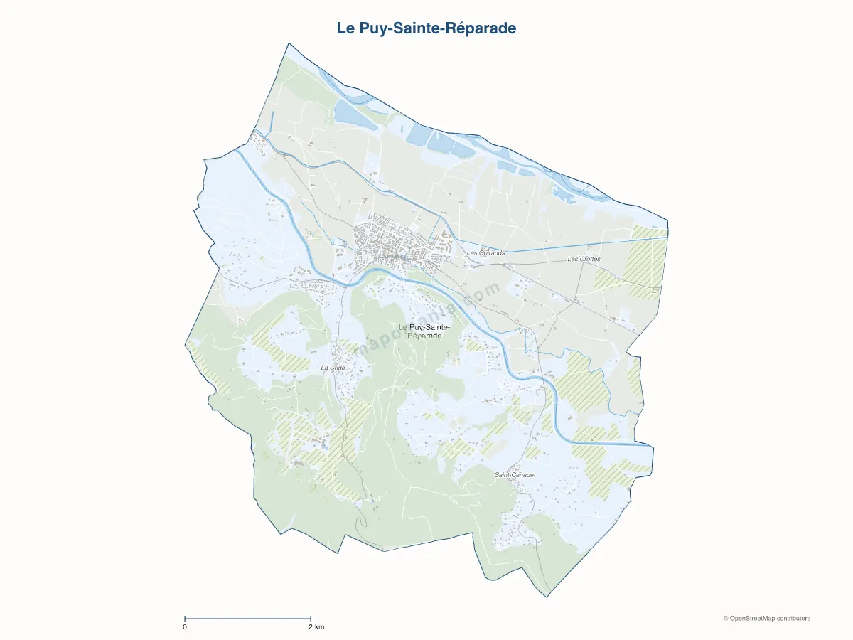Carte de Le Puy-Sainte-Réparade à personnaliser