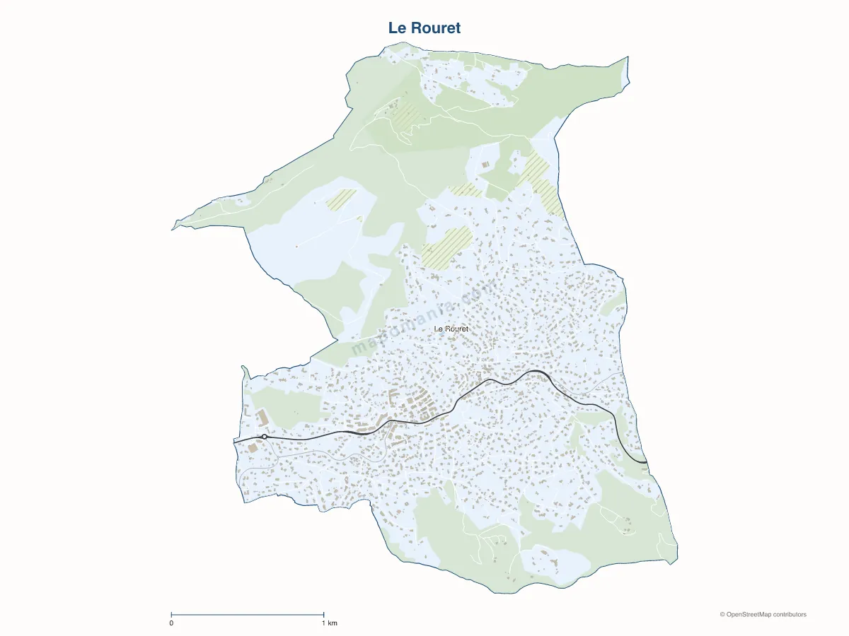 Carte de Le Rouret à personnaliser