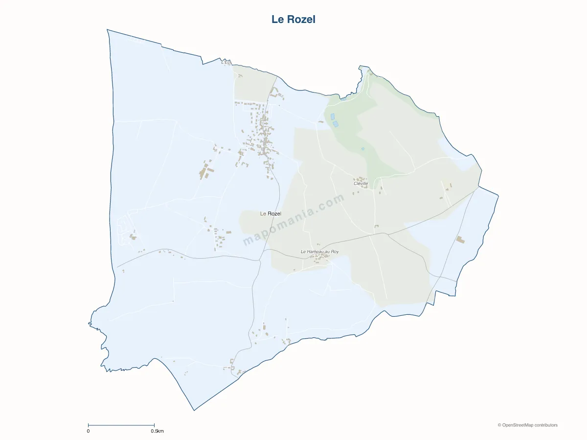Carte de Le Rozel à personnaliser