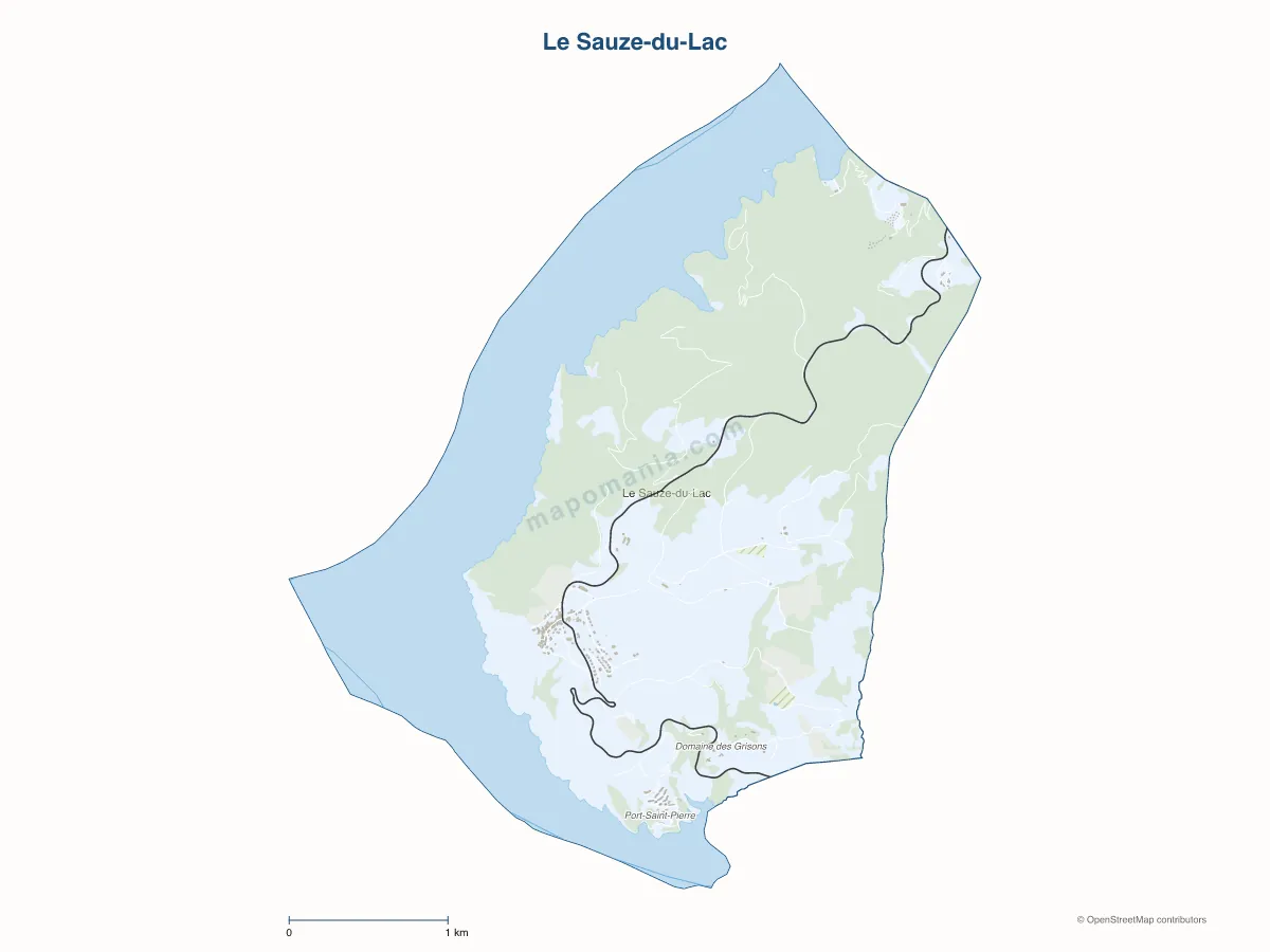 Carte de Le Sauze-du-Lac à personnaliser