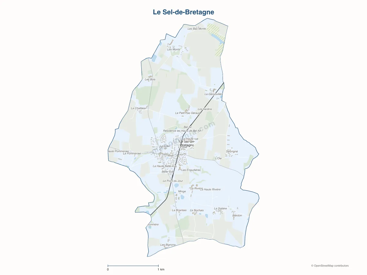 Carte de Le Sel-de-Bretagne à personnaliser