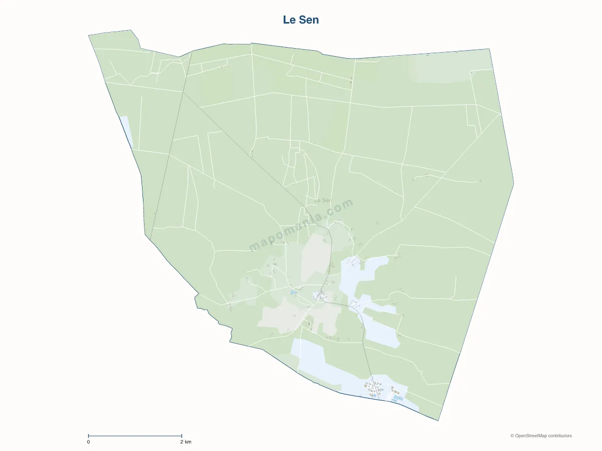 Carte de Le Sen à personnaliser