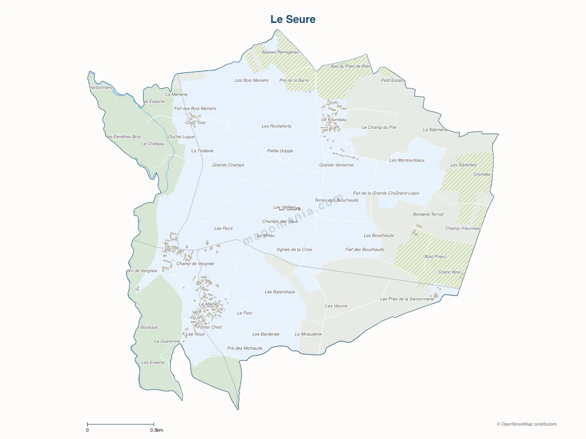 Carte de Le Seure à personnaliser