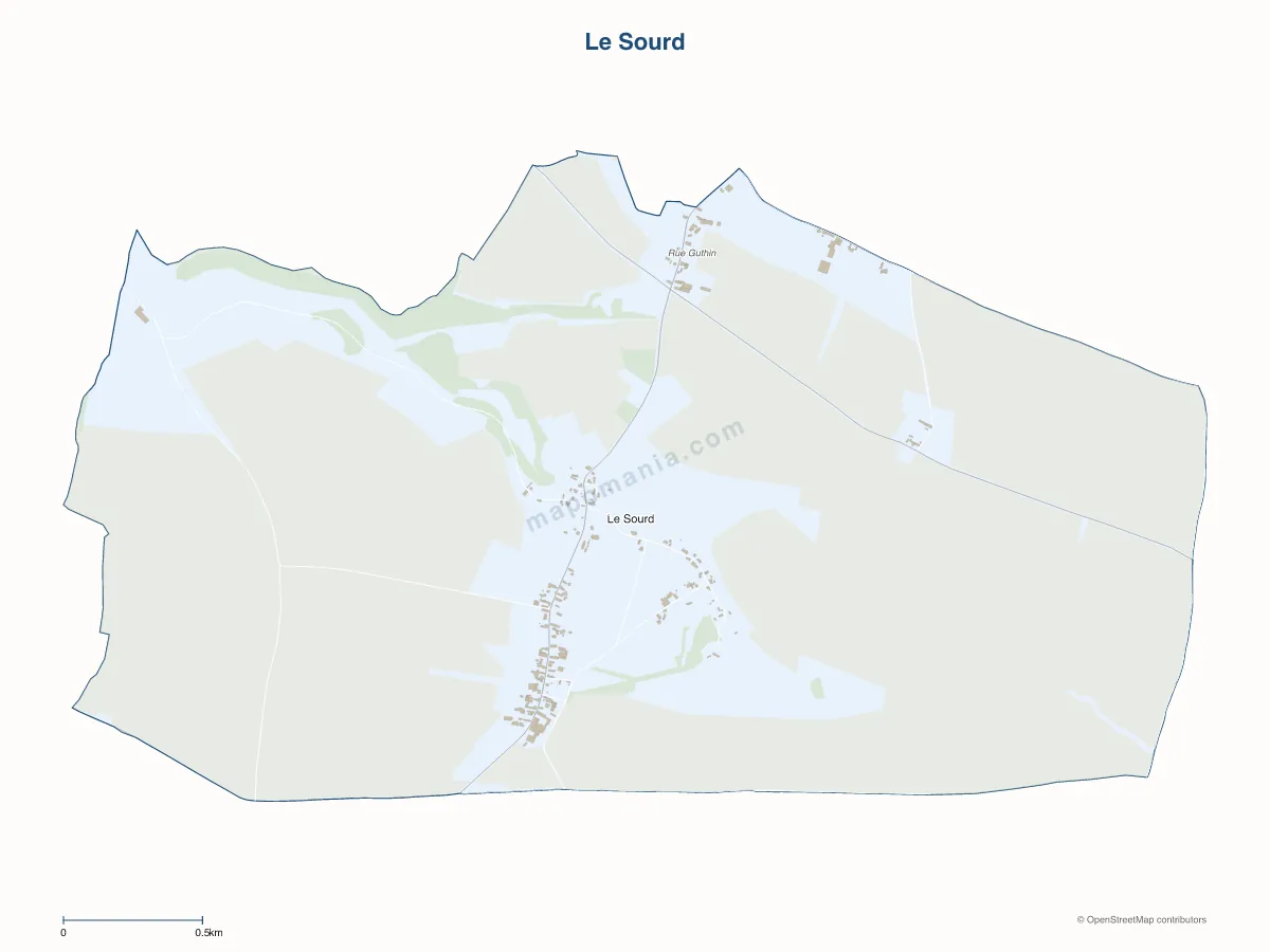 Carte de Le Sourd à personnaliser