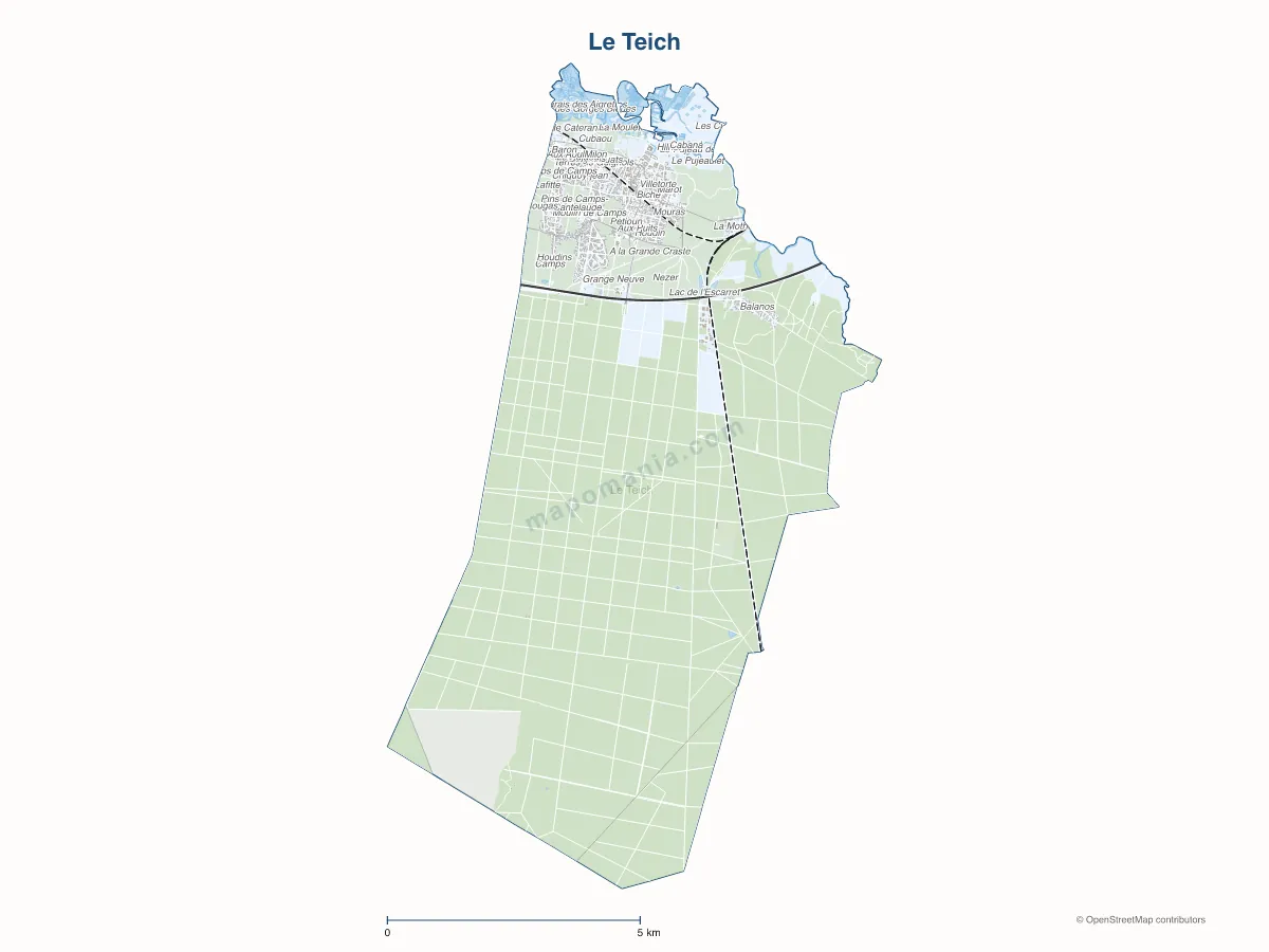 Carte de Le Teich à personnaliser