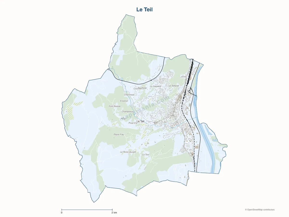 Carte de Le Teil à personnaliser