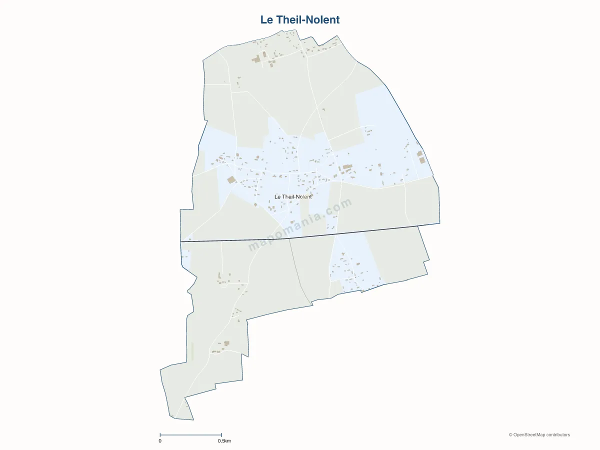 Carte de Le Theil-Nolent à personnaliser