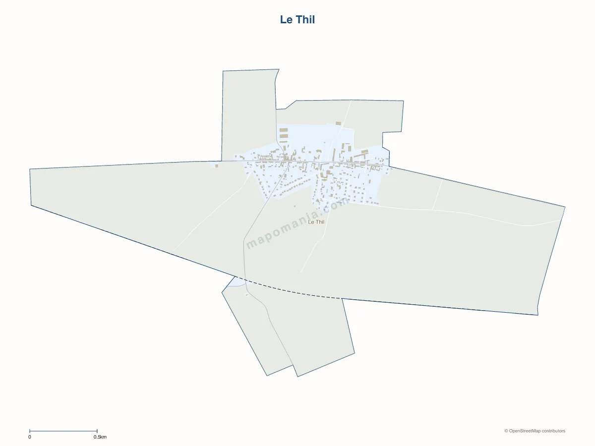 Carte de Le Thil à personnaliser