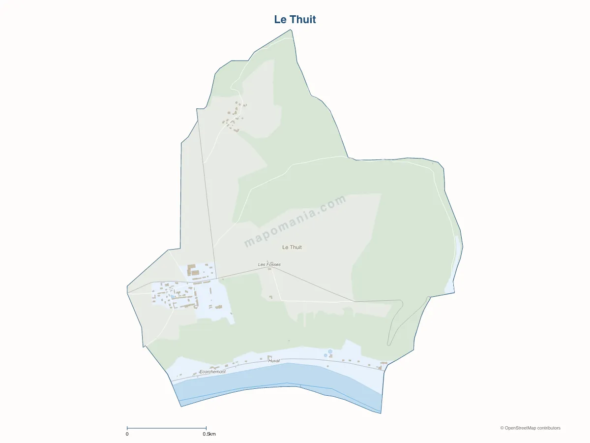 Carte de Le Thuit à personnaliser