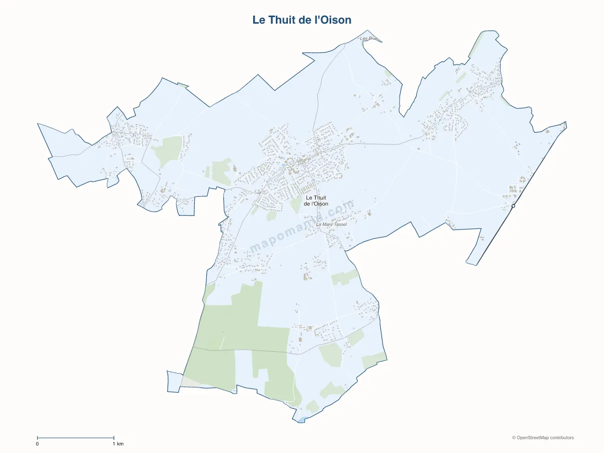 Carte de Le Thuit de l'Oison à personnaliser