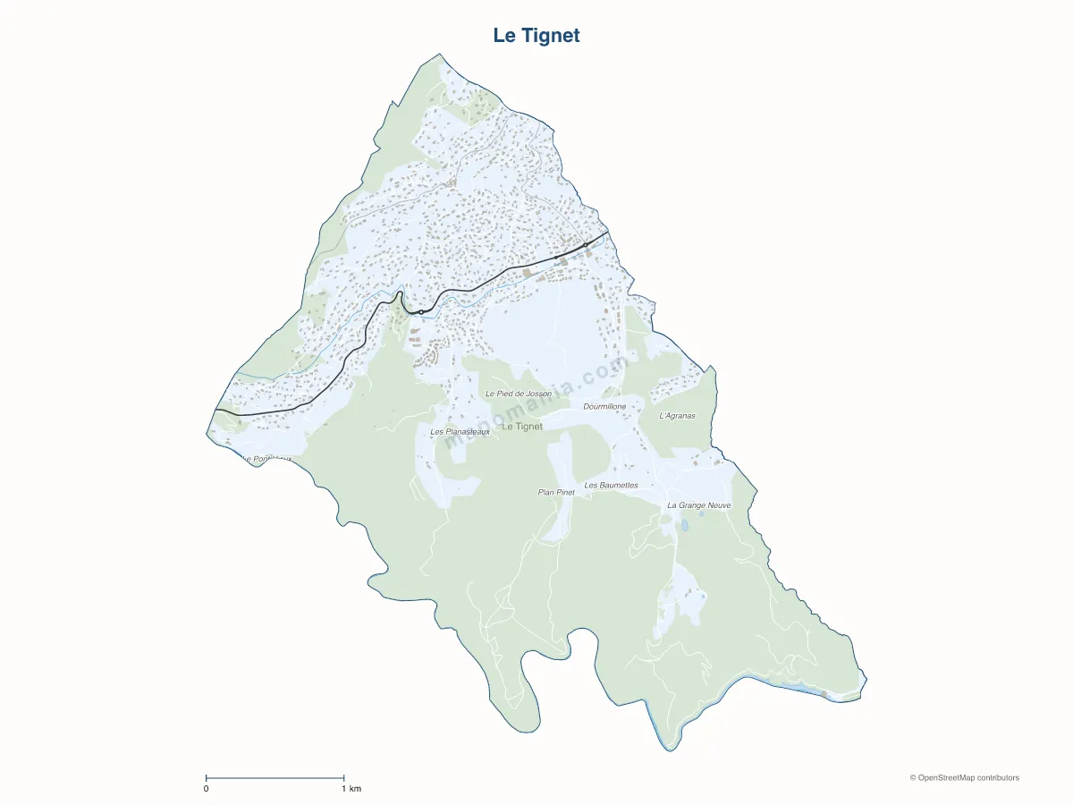Carte de Le Tignet à personnaliser