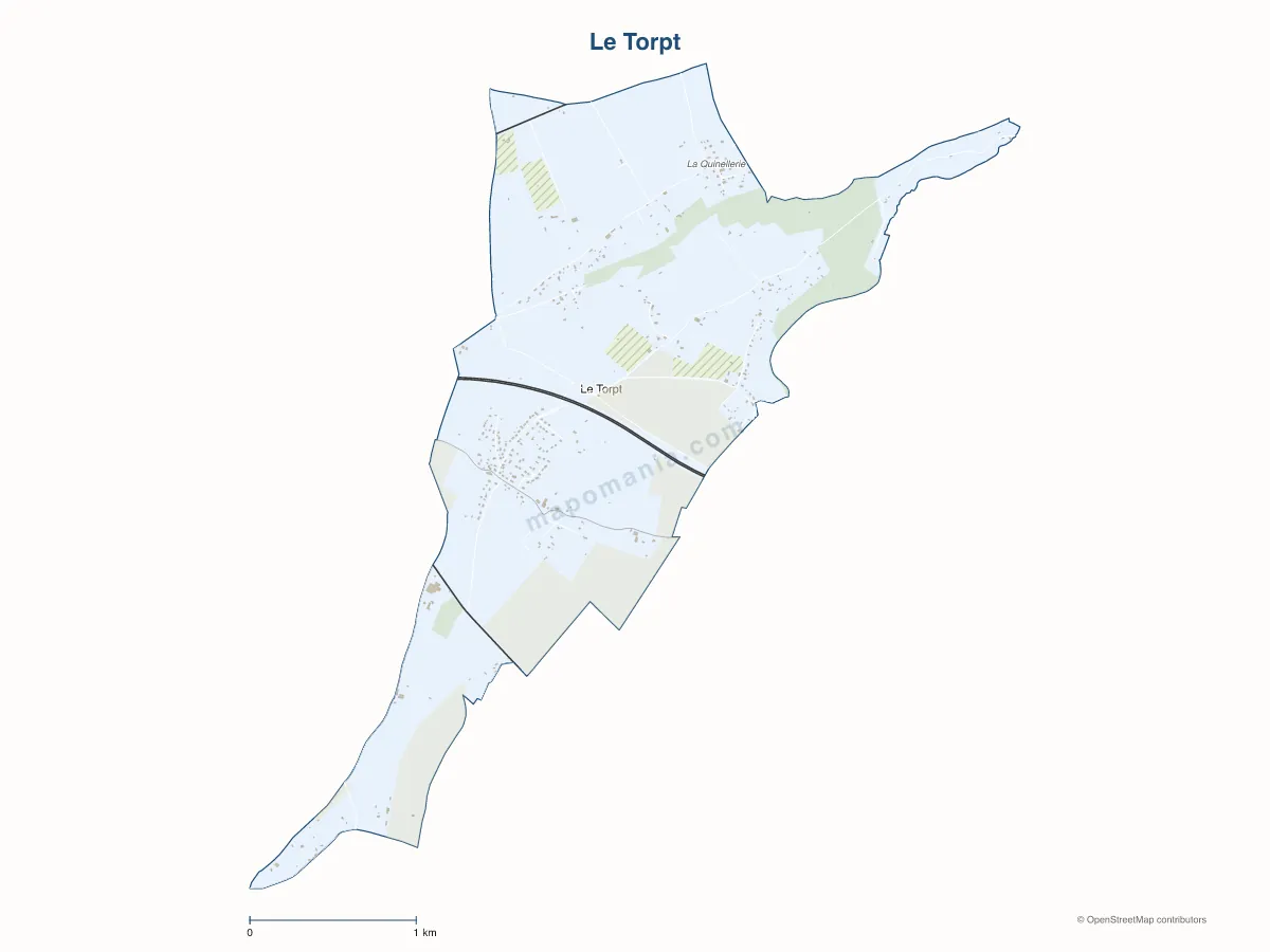Carte de Le Torpt à personnaliser