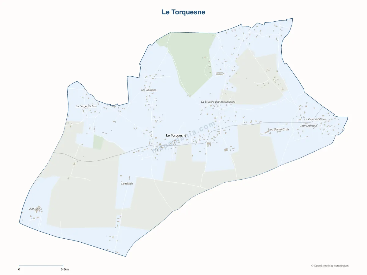 Carte de Le Torquesne à personnaliser