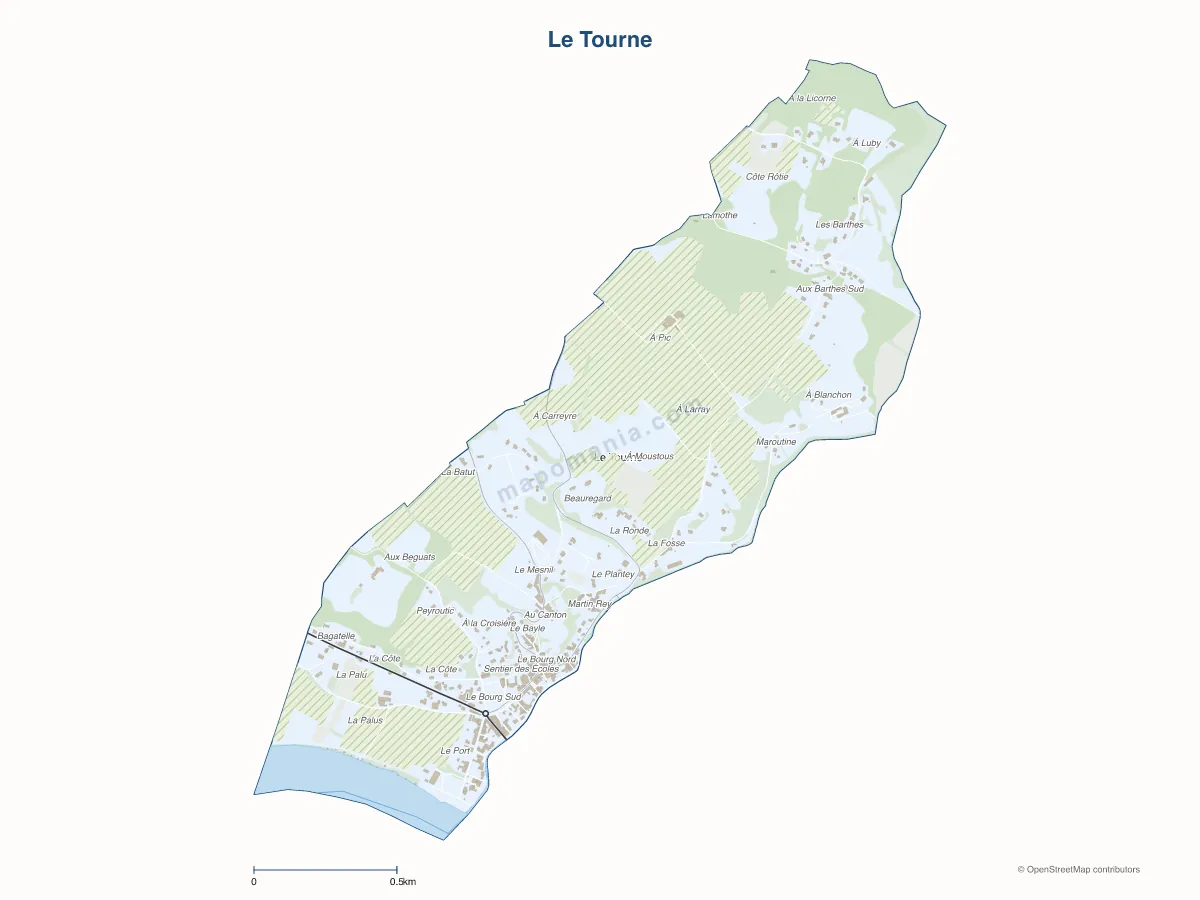 Carte de Le Tourne à personnaliser