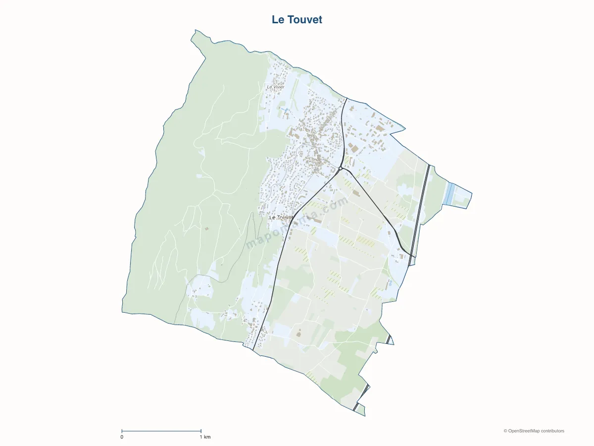 Carte de Le Touvet à personnaliser