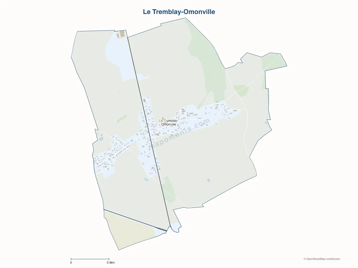 Carte de Le Tremblay-Omonville à personnaliser