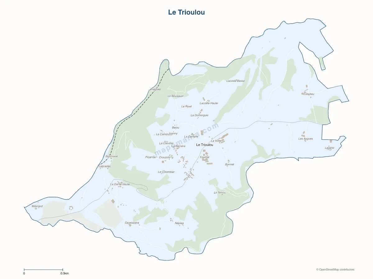 Carte de Le Trioulou à personnaliser